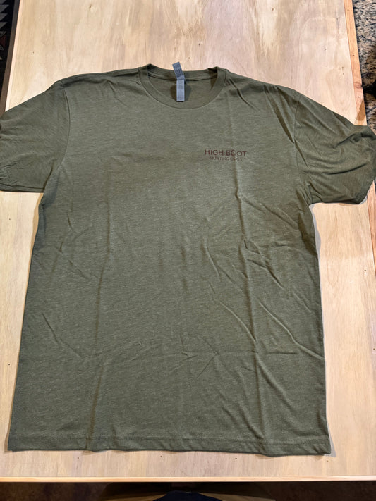 High Boot Hunting Dogs T-shirt - OD GREEN