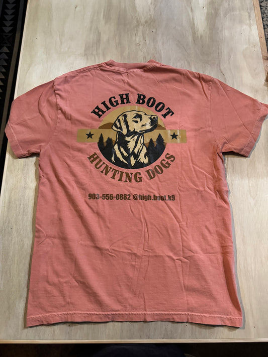 High Boot Hunting Dogs T-shirt - Terracotta