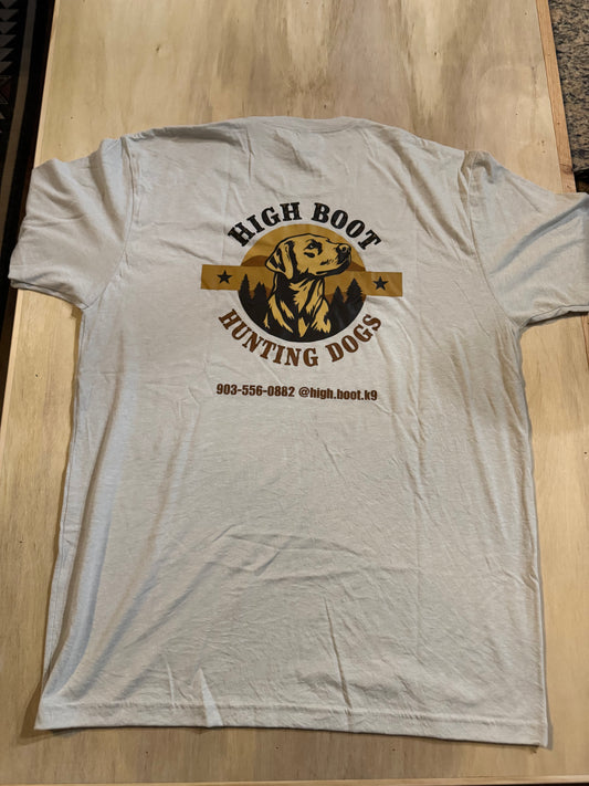 High Boot Hunting Dogs T-shirt - Sand